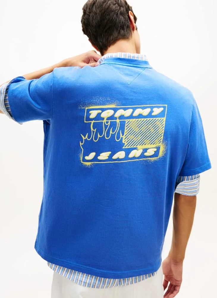 TOMMY JEANS  90s Back Bubble Logo Jersey T-Shirt for Men | Best Price UAE