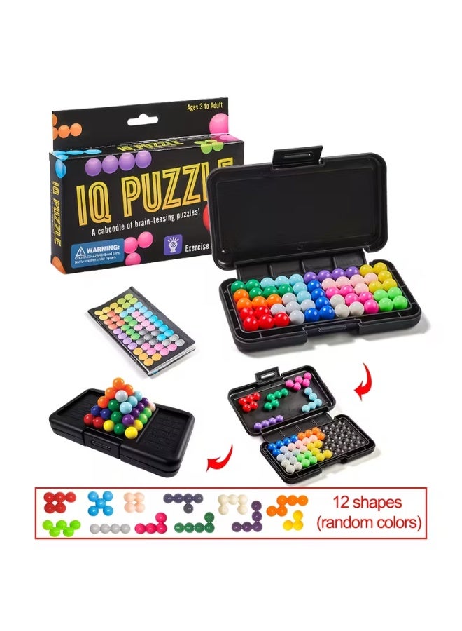 همتي كيو ان بي لعبة ألغاز ثلاثية الأبعاد لتحدي الذكاء للأطفال والكبار، ألعاب المنطق المحمولة للسفر، تحدي العقل الفردي، هدية تعليمية STEM للمراهقين والكبار من عمر 7 سنوات فما فوق - Image 1