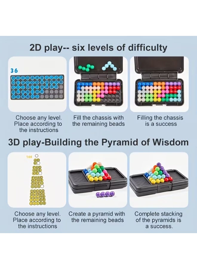 همتي كيو ان بي لعبة ألغاز ثلاثية الأبعاد لتحدي الذكاء للأطفال والكبار، ألعاب المنطق المحمولة للسفر، تحدي العقل الفردي، هدية تعليمية STEM للمراهقين والكبار من عمر 7 سنوات فما فوق - Image 3