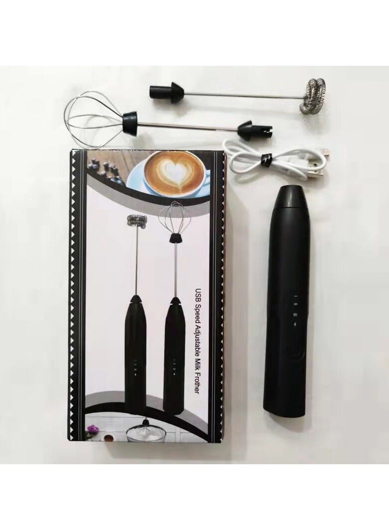 Double Whisk Milk Frother with Stand, Coffee Mixer, Handheld Foam Maker with Stainless Electric Whisk For Coffee, Cappuccino, Latte, Frappe, Matcha, Hot Chocolate - Image 4