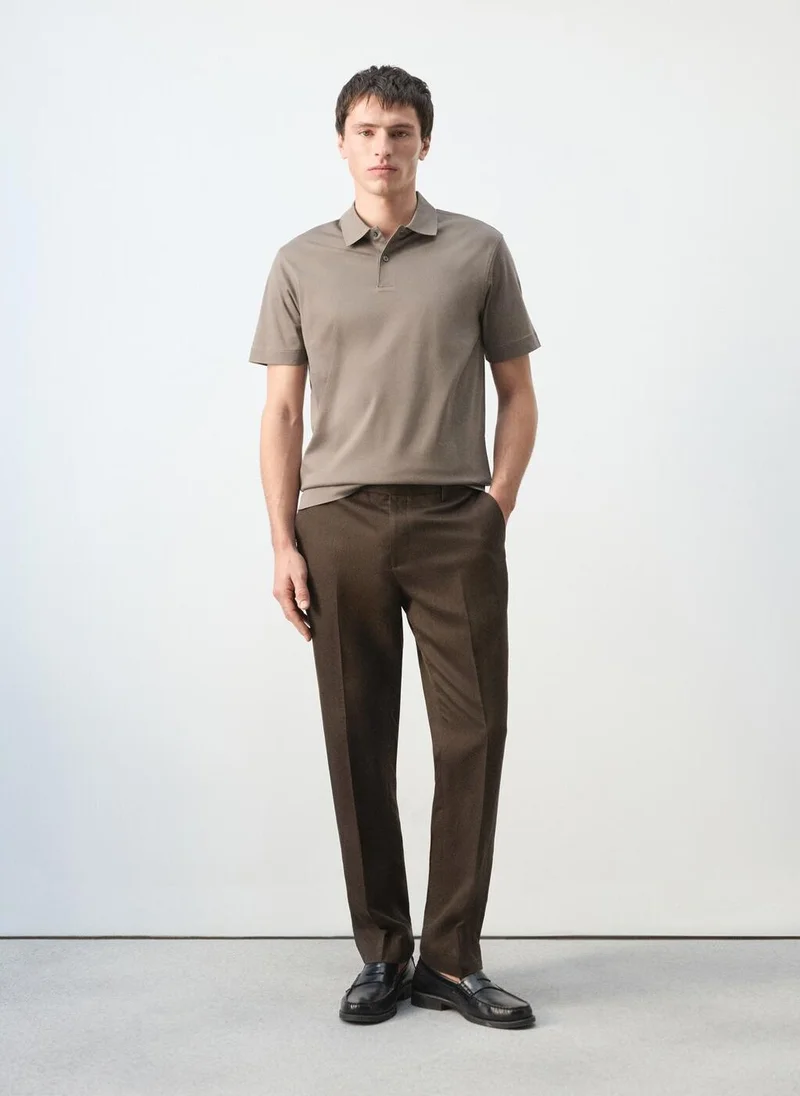 Mango Man  Slim-fit lyocell linen trousers for Men | Best Price UAE