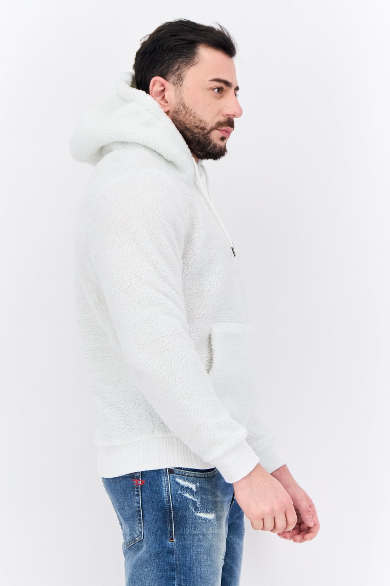 Night Addict Men Embroidered Logo Softshell Jacket, Off White - Image 2