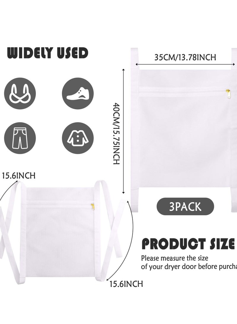 Sneaker Wash u0026 Dry Net Bag for Dryer, 15.7x13.8 Inch Large HoneyComber Mesh Bags with Zipper and Strap Shoes, Clothing, Laundry Reused Tool (Large) 3 Pcs, Dryer  - Image 2