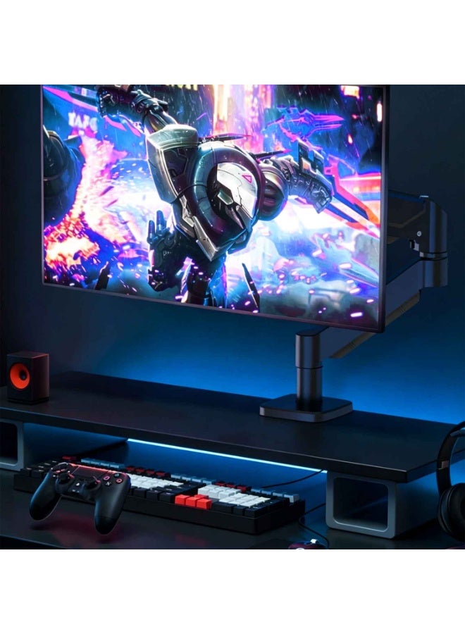 Single Monitor Mount,Fully Adjustable Monitor Arm Fits 17 to 32 Inch Screens, With C-Clamp & Grommet Base, Computer Desk Arm with Tilt Swivel Rotate Supports 20 lbs - Image 5