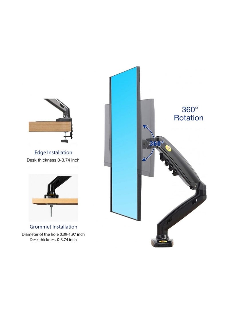NB NORTH BAYOU - NB North Bayou Full Motion Swivel Arm Desktop Monitor Stand with Gas Spring for 17-30 inch Monitors (Within 4.4lbs to 20lbs) Computer Monitor Stand F80 - Image 1