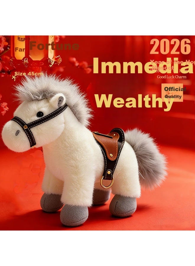 Weltston Plush Zodiac Year Of The Horse Doll Pillow Toy Birthday Gift For Girls Lucky Horse Plush Toy - Image 1