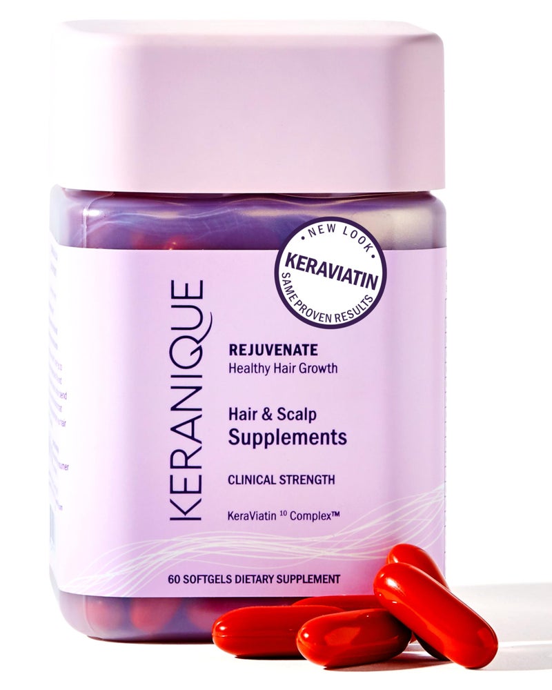 Keranique Hair & Scalp Supplements - Promote Strength and Growth Best for Thinning Nourish Your with Biotin, Vitamin B, More Vital Nutrients Keraviatin - Image 1