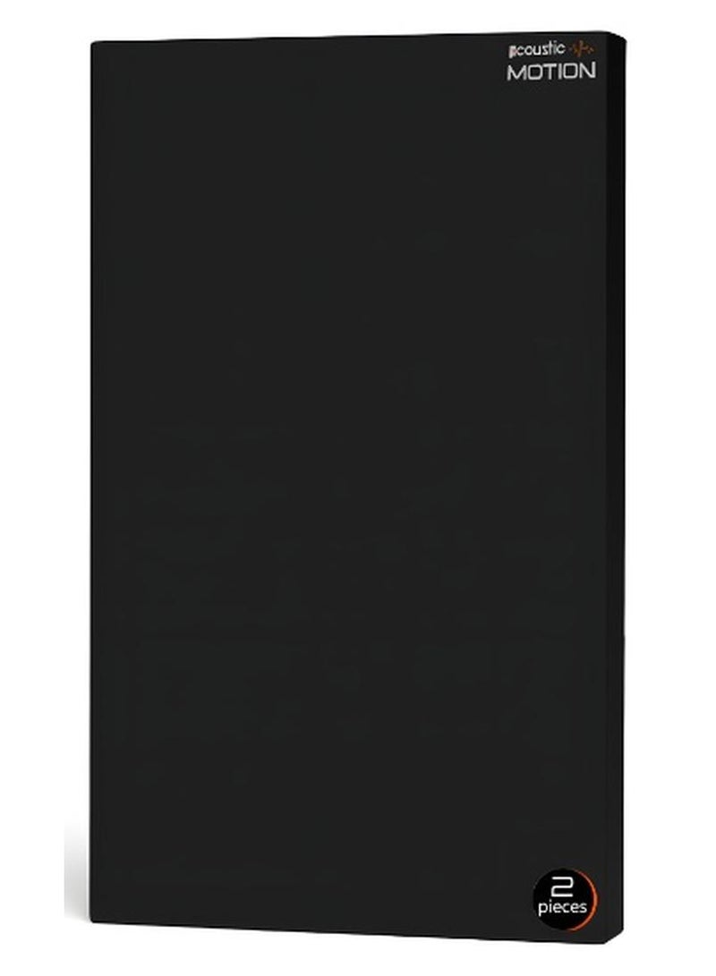 Acoustic Motion Acoustic Panels 5cm Thick 80x40 cm Fiberglass (rock wool) Sound Proof-Bass Trap Panels,Sound Absorbing Panels High Density for Studios, Office, Home Theater Ceiling or Wall- Black - Image 1