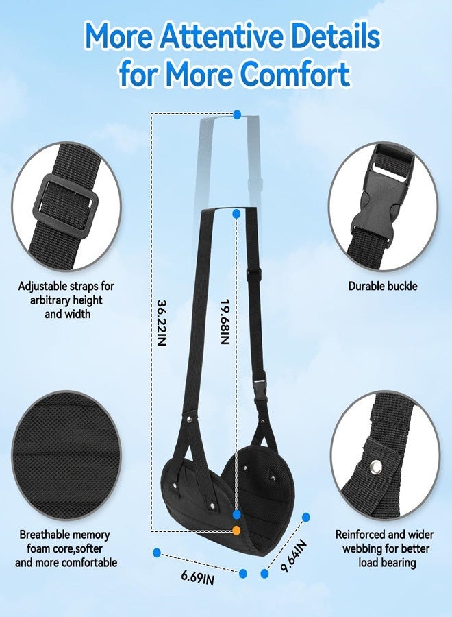 Osowake Ergonomic Airplane Foot Hammock(Memory Foam)-Ultimate Comfort Foot Hammock for Plane Travel Essentials to Relax Your Feet, Portable Airplane Foot Rest with Adjustable Strap, Perfect for Long Flight - Image 3