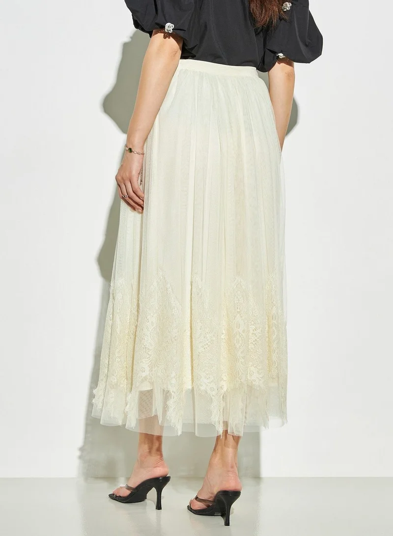 2Xtremz 2Xtremz Lace Detail Skirt with Elasticated Waistband