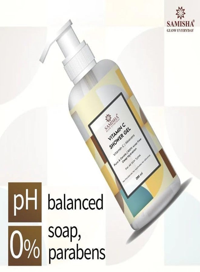 ساميشا جل استحمام ساميشا بفيتامين سي والصبار، غسول للجسم، جل استحمام للرجال والنساء | غسول للجسم للبشرة الجافة - غسول مبيض للجسم | غسول للجسم للرجال والنساء - خالٍ من البارابين - Image 3