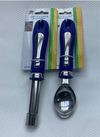 Stainless Steel Ice Cream Scoop & Apple Corer with Plastic Handle - Set of 2 Pieces - pzsku/ZD0C8FCC7A56017CA8252Z/45/_/1734181571/f95487d5-1560-4c8b-8d23-0ceb17aca273