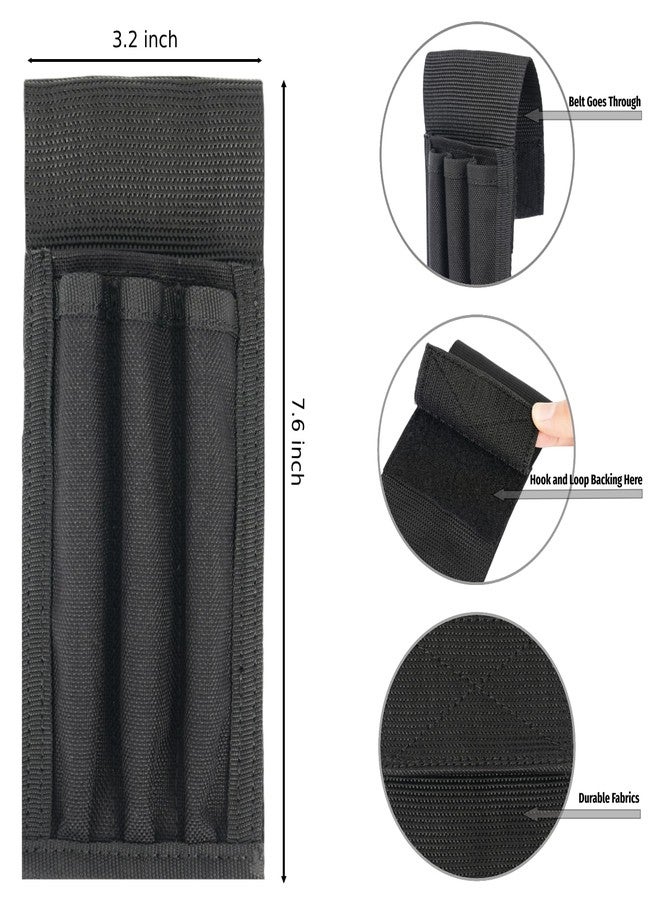 VEPKOIT Belt Pen Holder, Pocket Protectors for Pencils, Tactical Pencil Pouch for Outdoor Work, Detachable Molle Pen Pouch Pocket Organizer, Adjustable Small Pocket Pen Holder for Duty Belt (3 Pens) - Image 2
