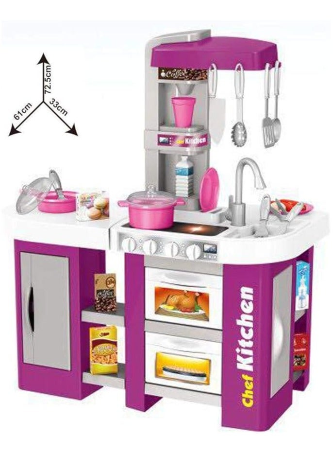كيكو مجموعة لعب مطبخ الشيف الموهوب مكونة من 53 قطعة بأبعاد 61 × 33 × 72.5 سم - Image 4