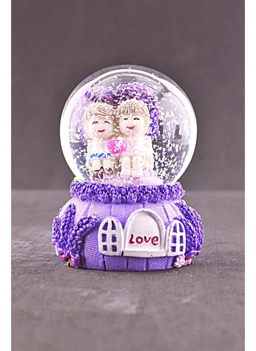 Deco Elit e Lover You Are My Love Themed Mini Size Lilac Snow Globe 6.5 cm Size  - Image 3