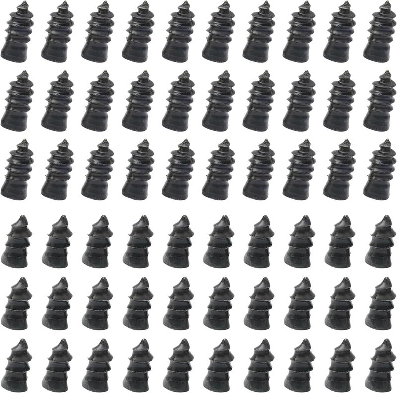 PINKJOY 60 Pcs Tire Repair Rubber Nail, Vacuum Tire Repair Kits Spiral Rubber Screws, Fast Self-Service Tool for Car, Truck, Motorcycle, Tractor Tire Puncture Repair - Image 1