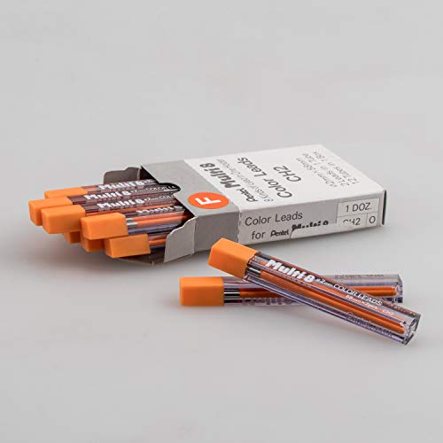 Pentel Arts 8 Colour Pencil Lead Refill Orange 24 Pieces of Lead CH2F - Image 3