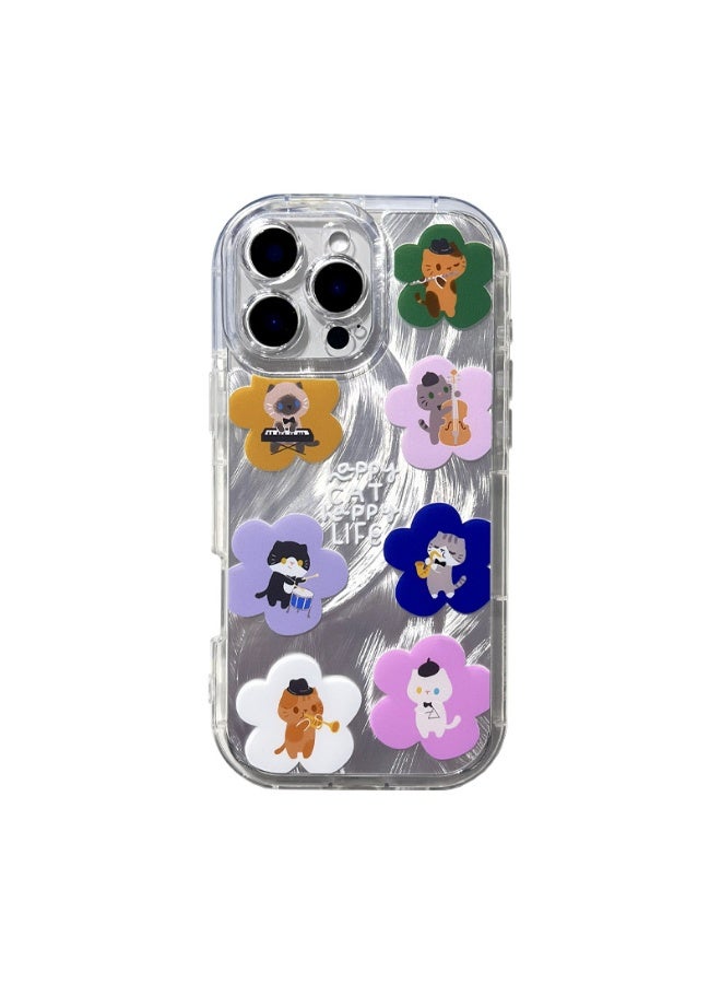 NIBEMINENT Band Cat Protective TPU Case Cover For iPhone 14 Pro Max Clear - Image 1