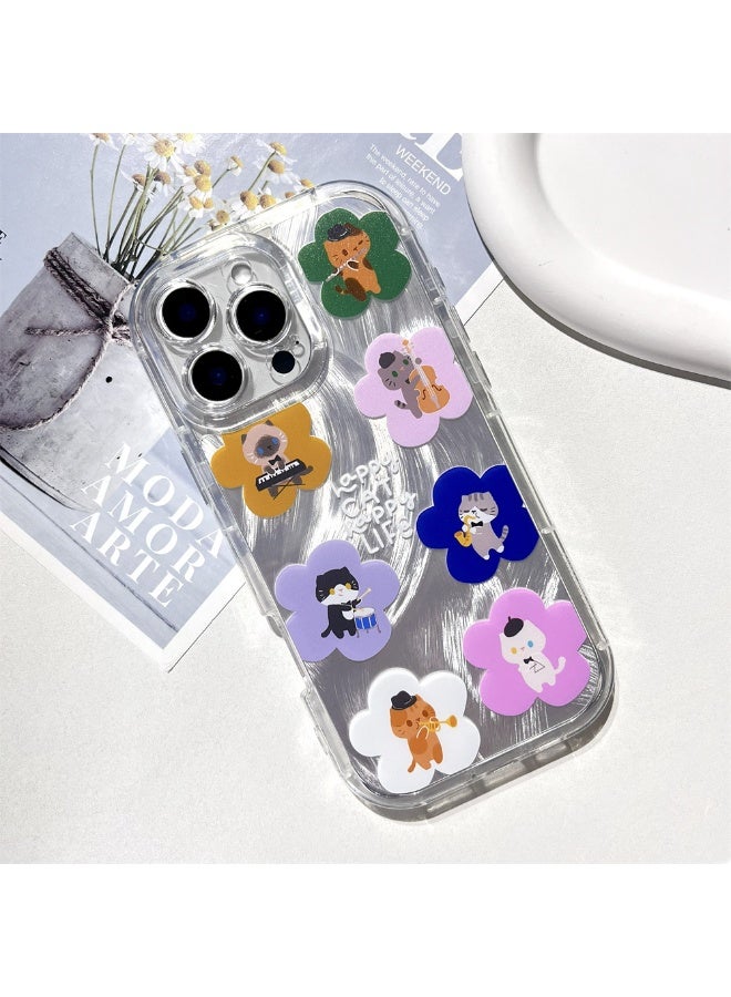 NIBEMINENT Band Cat Protective TPU Case Cover For iPhone 14 Pro Max Clear - Image 2