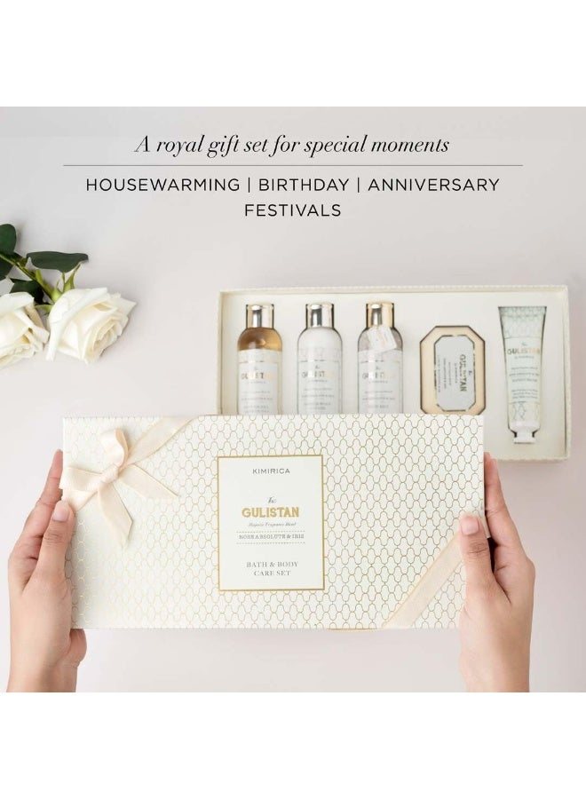 Kimirica The Royal Gulistan Luxury Gift Set for Women & Men| Pampering Kit for Anniversary, Birthdays & All Special Occasions | Majestic fragrance of Rose | 5 Piece Gift Set | 100% Vegan - Image 2