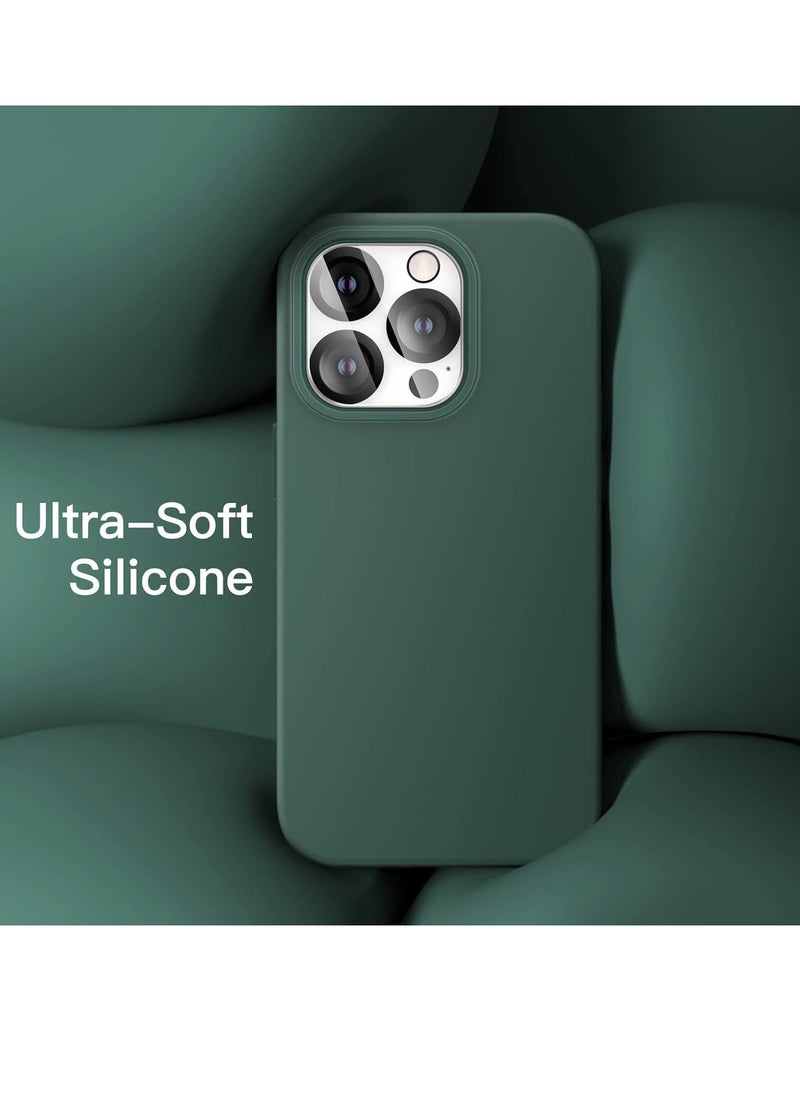 Raxoom iPhone 14 Pro Max Cover, with 2 Pack Screen Protector + 2 Pack Camera Lens Protector, Liquid Silicone [Full Body] Protection Shockproof [Drop Protection] Case 6.7 inches (Green) - Image 4