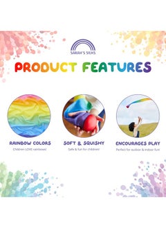 Sarah's Silks - Skytail - Waldorf Toys For Kids, 35" Long, Safe For Outdoor And Indoor Use - Rainbow Comet  - Image 4