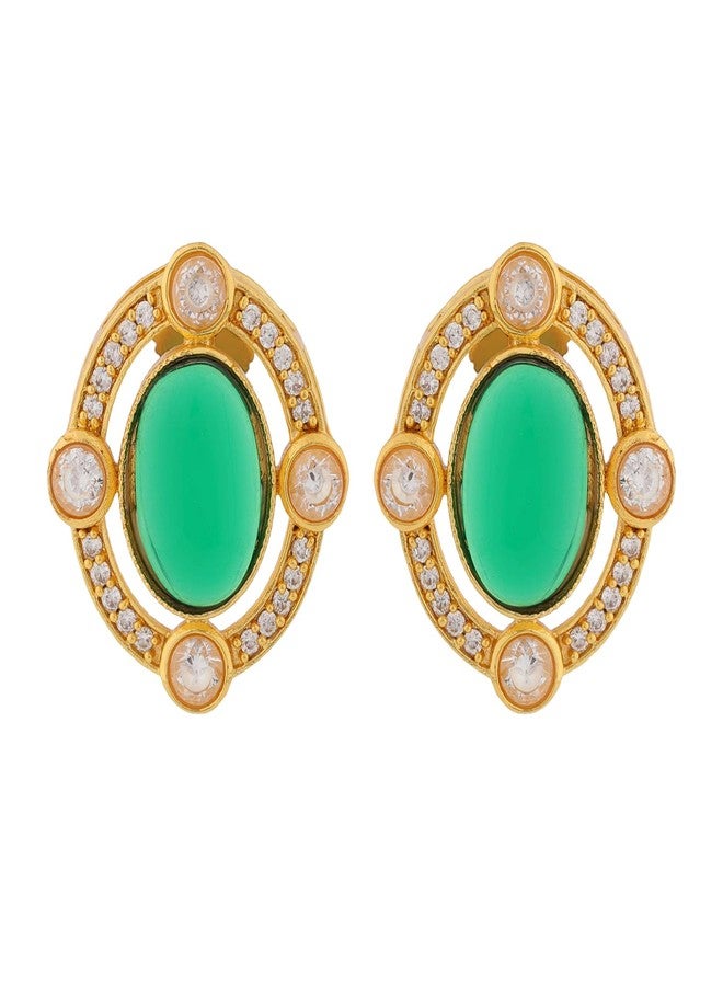 Voylla Queens of Rajasthan Gulrani Stud Earrings for Women, Wedding, Bridal, Dulhan, Bridesmaid, Traditional, Ethnic, Royal, Gift for Women & Girls - Image 5