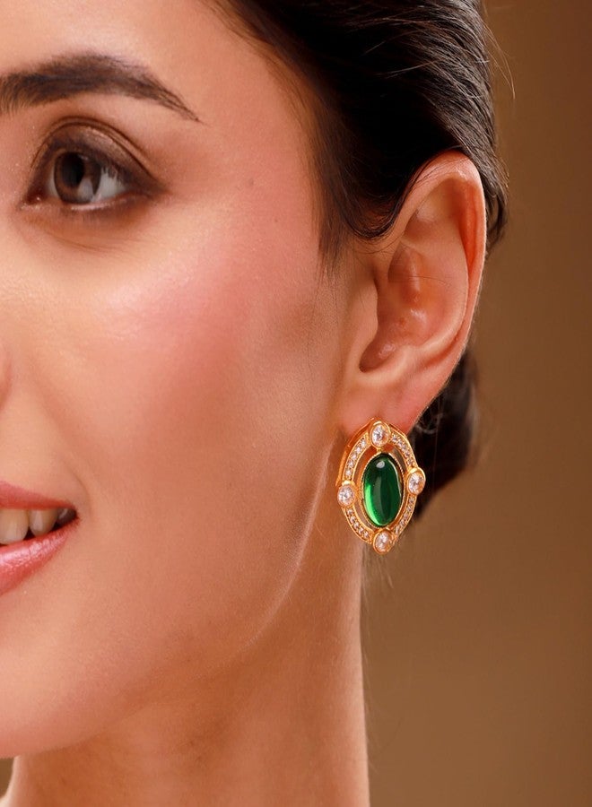 Voylla Queens of Rajasthan Gulrani Stud Earrings for Women, Wedding, Bridal, Dulhan, Bridesmaid, Traditional, Ethnic, Royal, Gift for Women & Girls - Image 3