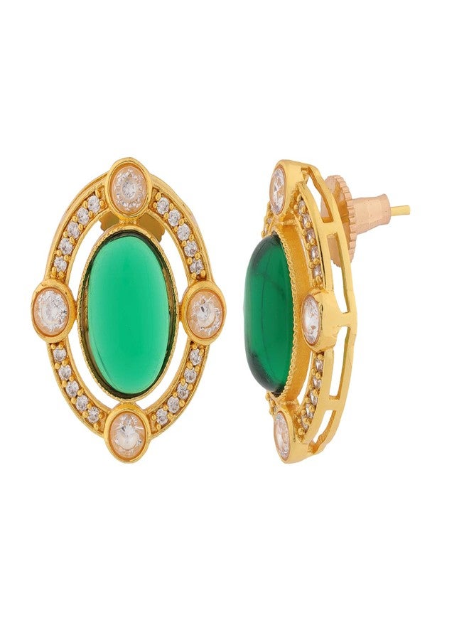 Voylla Queens of Rajasthan Gulrani Stud Earrings for Women, Wedding, Bridal, Dulhan, Bridesmaid, Traditional, Ethnic, Royal, Gift for Women & Girls - Image 1