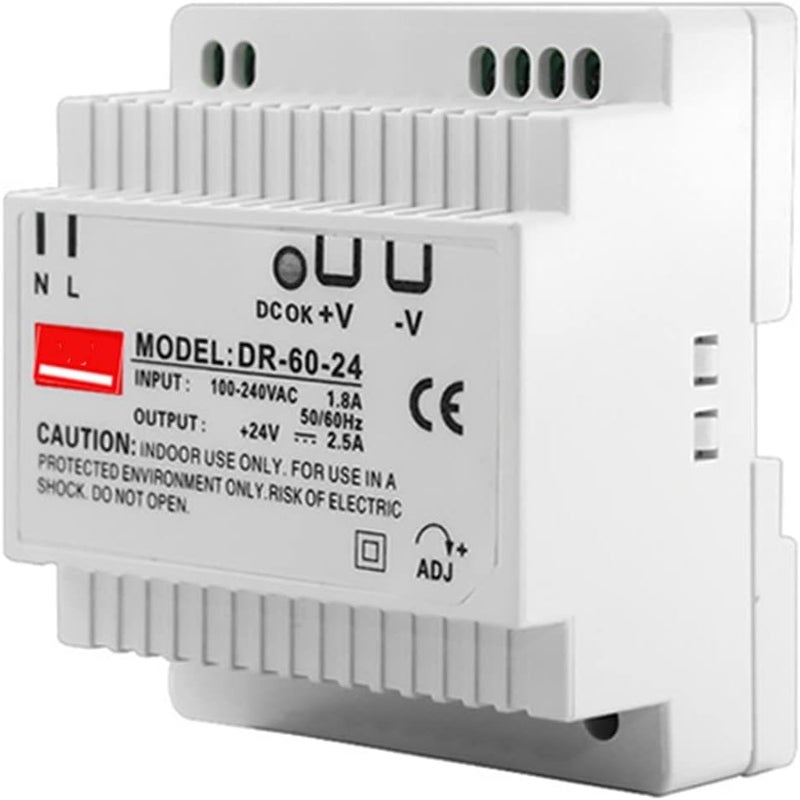 Industrial DIN Rail Switching Power Supply DR-30W 45W 60W Single Output 5V 12V 24V AC DC Converter Switch Input 110/240VAC(30W) - Image 1
