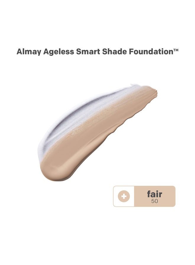 Almay Anti-Aging Foundation, Smart Shade Face Makeup with Hyaluronic Acid, Niacinamide, Vitamin C & E, Hypoallergenic-Fragrance Free, 050 Fair, 1 Fl Oz (Pack of 1) - Image 2