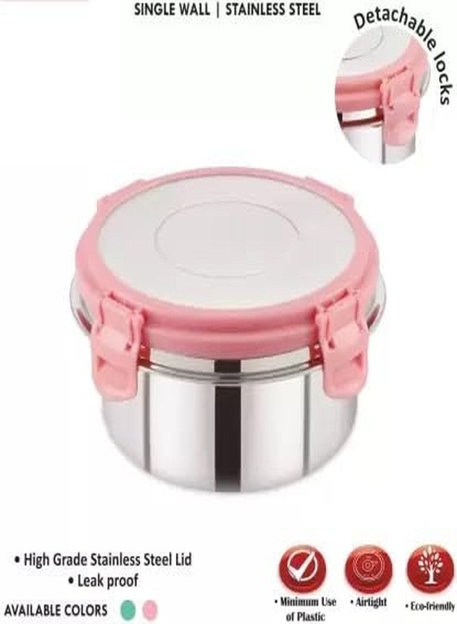 Gcrox Leak Proof Click and Seal Lock Stainless Steel Storage/Air Tight Tiffin Container/Lunch with lid 500ml - Image 4