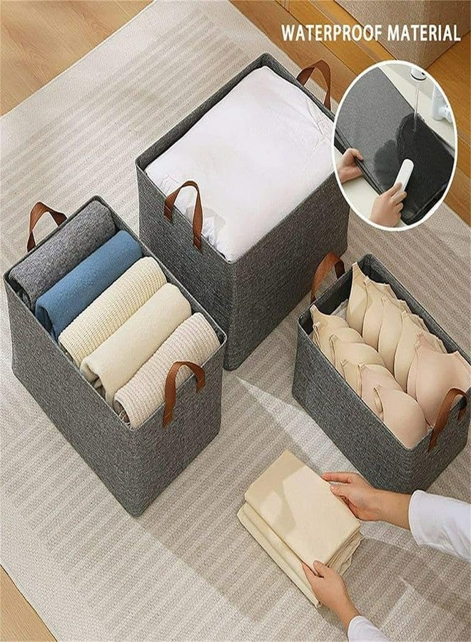 CLOUDTAIL CHOICE Clothing Storage Bins, Closet Bin with Handles, Foldable Rectangle Storage Baskets, Fabric Containers Storage Boxes for Organizing Shelves Bedroom - Image 4