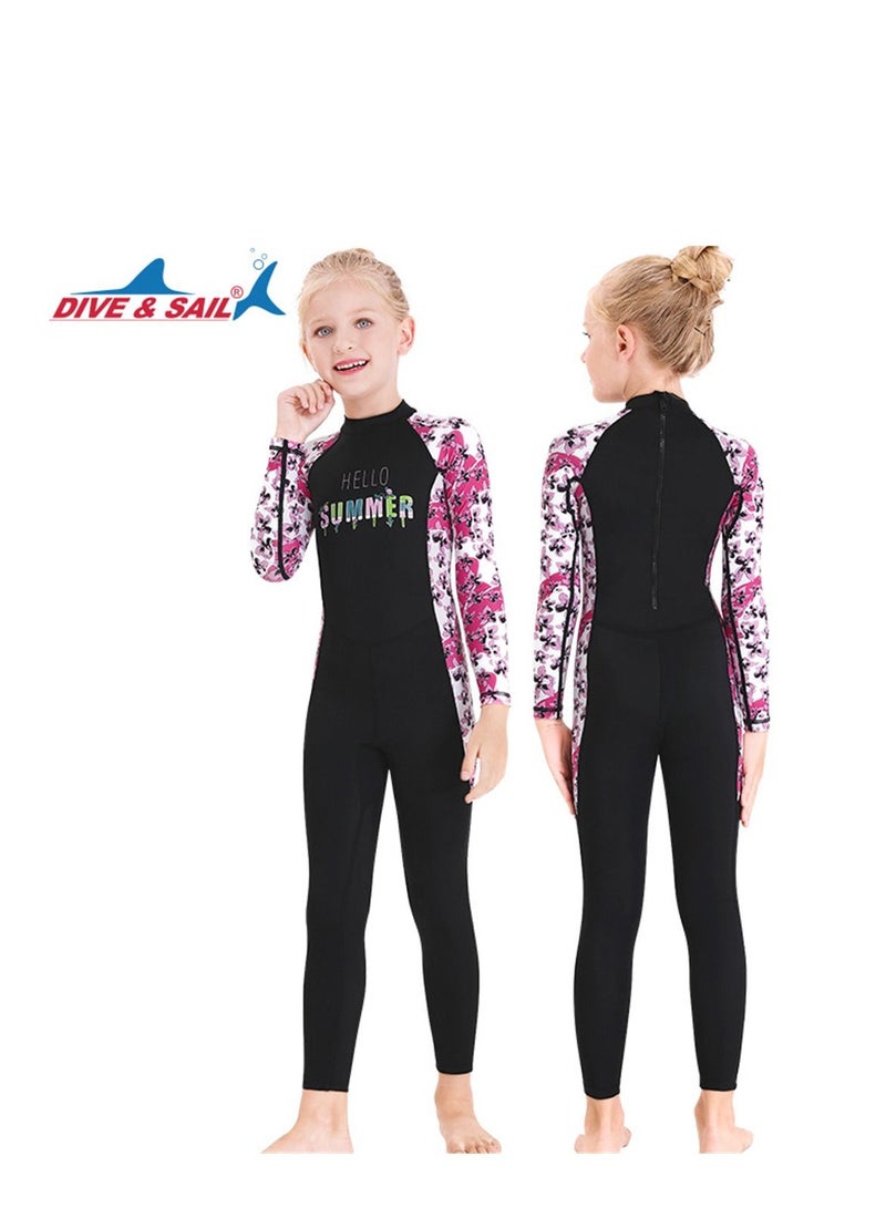 DIVE & SAIL 2Pcs Keep Warm Children Diving Suit Three-layer High Elastic Wetsuit For Girls - Image 3
