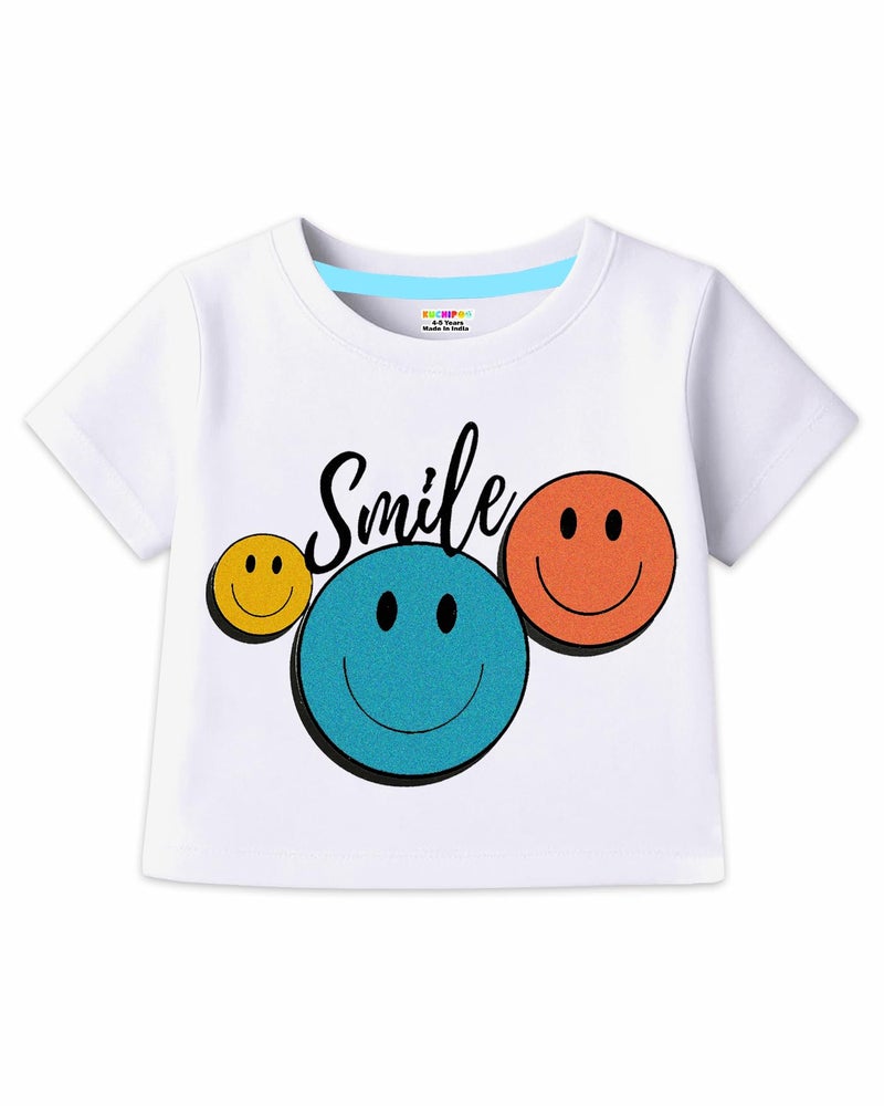 Kuchipoo Girls Crop Top Cotton T-Shirts (KUC-TSHRT-580, 6-7 Years, Multi-Colored) - Image 5