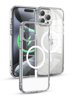 Raegr RAEGR iPhone 15 Pro Case | Magnetic Case | Supports Mag-Safe Wireless Charging | Air Hybrid Protective MagFix Case/Cover Designed for iPhone 15 Pro (6.1-Inch) 2023 - Crystal Clear RG10521  - Image 1