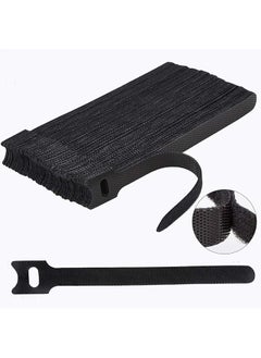 erorex 80 Pcs Reusable Cable Ties Black Adjustable 6 Inch Cord Organizer Ties Multi Purpose Hook Loop Cable Management Wire Ties For Organizing Home Office Data Centers  - Image 1