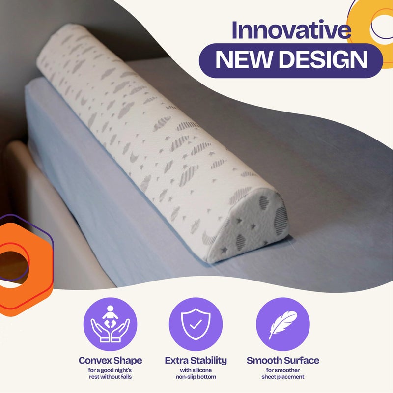 ComfyBumpy Bed Rail for Toddlers | Toddler Bed Rails with Washable Cover - Kids Foam Bed Rail Guard - Bed Barrier for Twin, King, Queen Bed [1-Pack] - Image 5