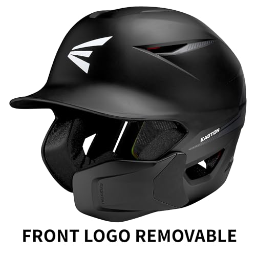 Easton | Pro Max Batting Helmet with Multi-Adjust Jaw Guard | Baseball | Black | Medium/Large (6 5/8" - 7 1/4") - Image 2