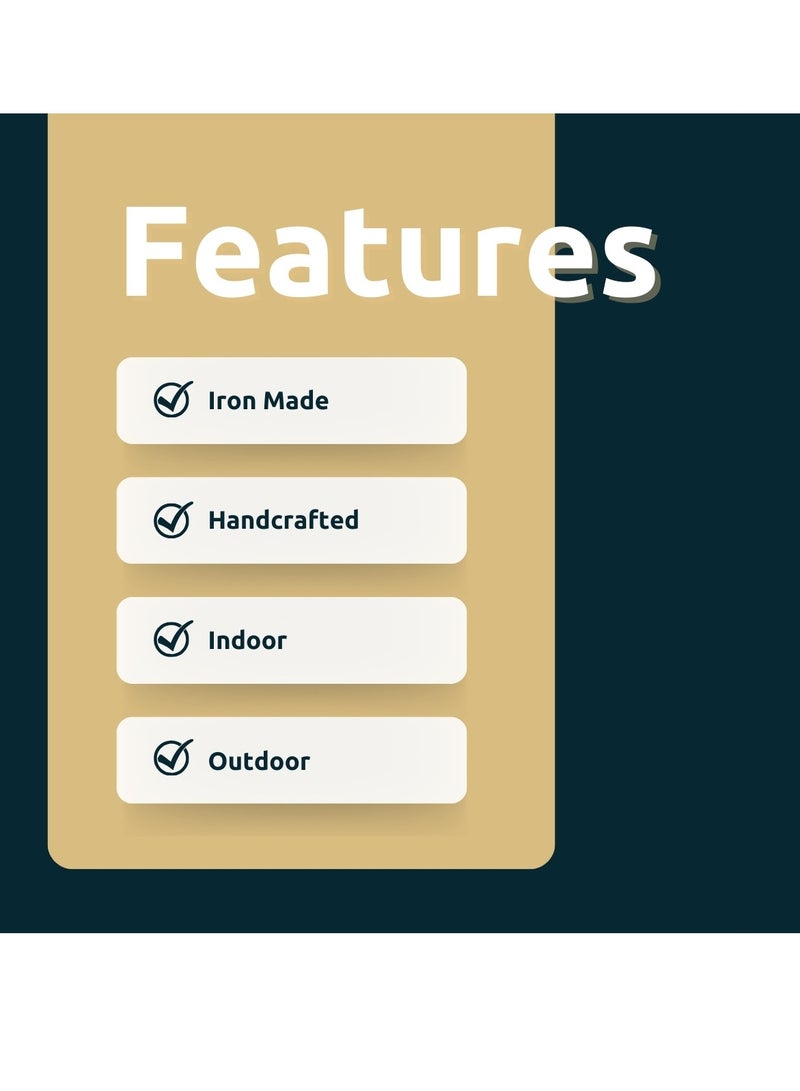 HILALFUL Handmade Decorative Candle Lantern, Small | Suitable for Indoor & Outdoor Décor | Moroccon Arabian Style | For Home Decoration in Ramadan, Eid | Iron | Islamic Gift | Turquoise Glass - Image 4