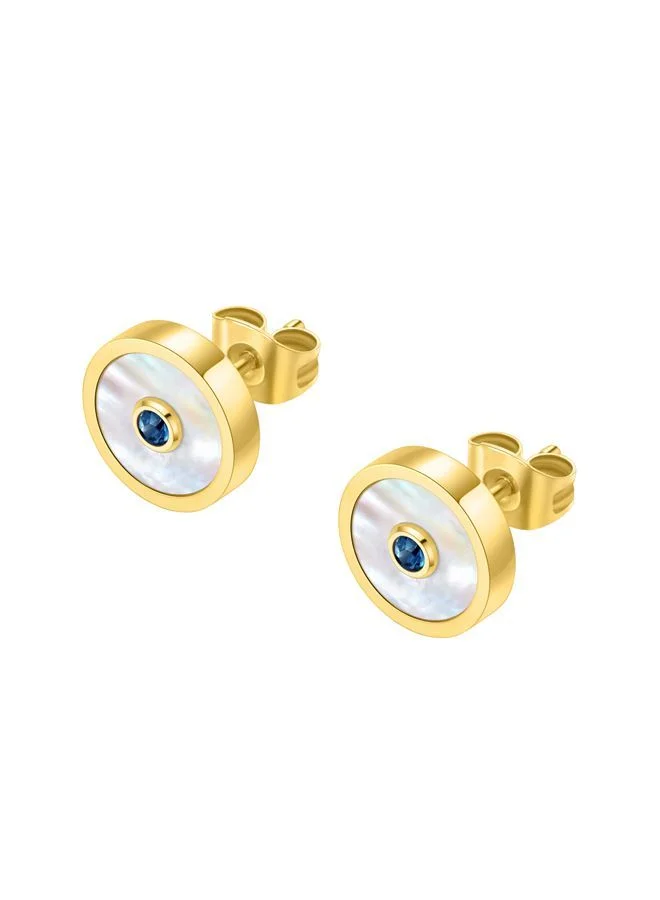 بوليس Fulgurant Earring for Women Gold Plating with Mother of Pearl