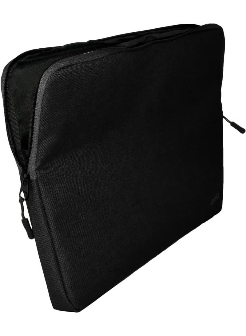 Iconz San Diego Laptop Sleeve 15.6 Inch, Slim Padded Protective Case, Water Resistant, Soft Interior Lining for Laptop Tablet, Black - Image 3