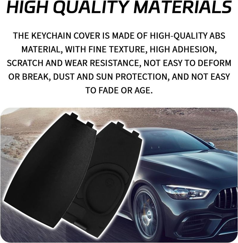 Car Key Cover: Black ABS Material - Precise Fit For Multiple Mercedes Models, Direct Replacement Shell, Scratch-Resistant Protector for Car Interior Use - Image 3