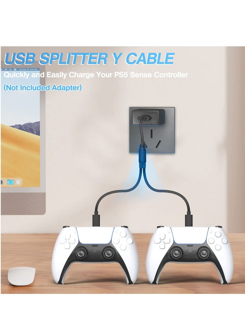 Captaintech Holder Stand for PS VR2, Hanger Bracket Kit with Type-C Double Charging Cable for PlayStation VR2, Charging Stand Headset Bracket for PSVR2 Handle Controllers and Headphone - Image 5
