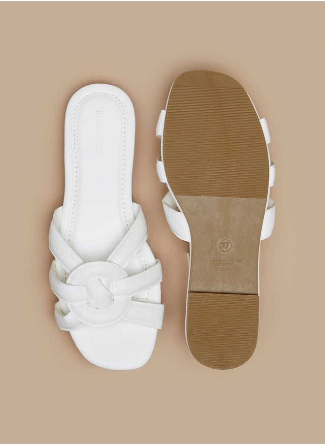 Flora Bella - Women Open Toe Slip-On Sandals - Image 1