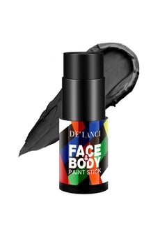 La Catrina De'Lanci Black Face Paint Stick, Full-Coverage Sports Football Face Body Paint Foundation Makeup, Professional Halloween Clown Joker Zombie Vampire Skeleton Cosplay Special Effects Sfx Eye Black Stick  - Image 1