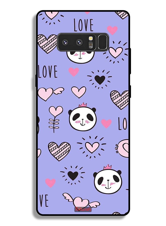 Tolwak Samsung Galaxy Note 8 Protective Case Cover Love And Panda Doodle - Image 2
