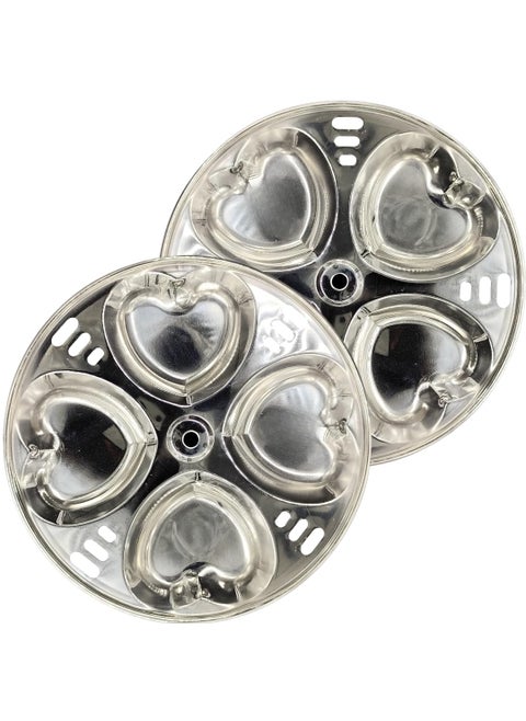 VK Stores Stainless Steel Idly Plate Set of 2 8 Idly at Once Design for Efficient Steaming RustResistant Ideal for Steaming Idlis Heart Shape 2 Plates