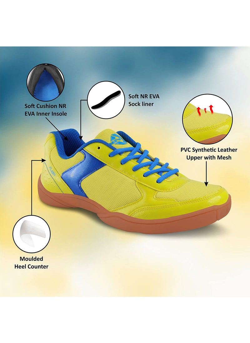 Nivia Flash Badminton Shoes | For Mens & Boys | Material Type : EVA, Mesh | Comfortable | Lace Up | Non-Marking Round Sole | Stability  - Image 2