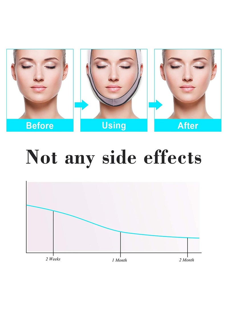 إسكدنيا حزام تقليل الذقن المزدوجة لتشكيل الوجه خالي من الألم لرفع الذقن والخدين بتقنية V لمكافحة الشيخوخة وتقليل التجاعيد والذقن المزدوجة ومكافحة الشخير (وردي) - Image 5